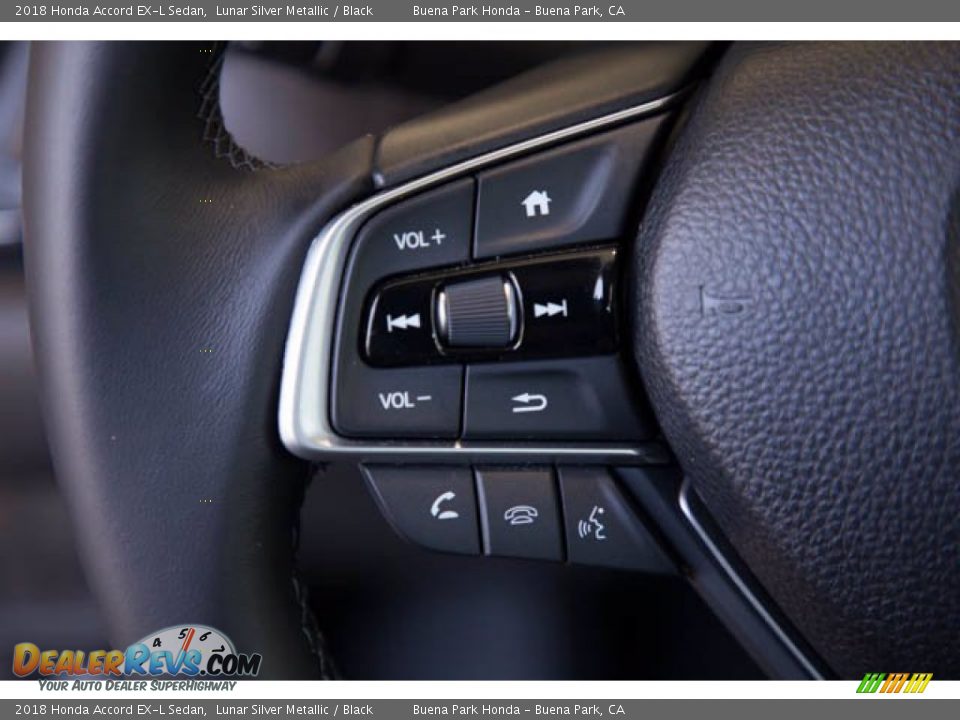 2018 Honda Accord EX-L Sedan Lunar Silver Metallic / Black Photo #14