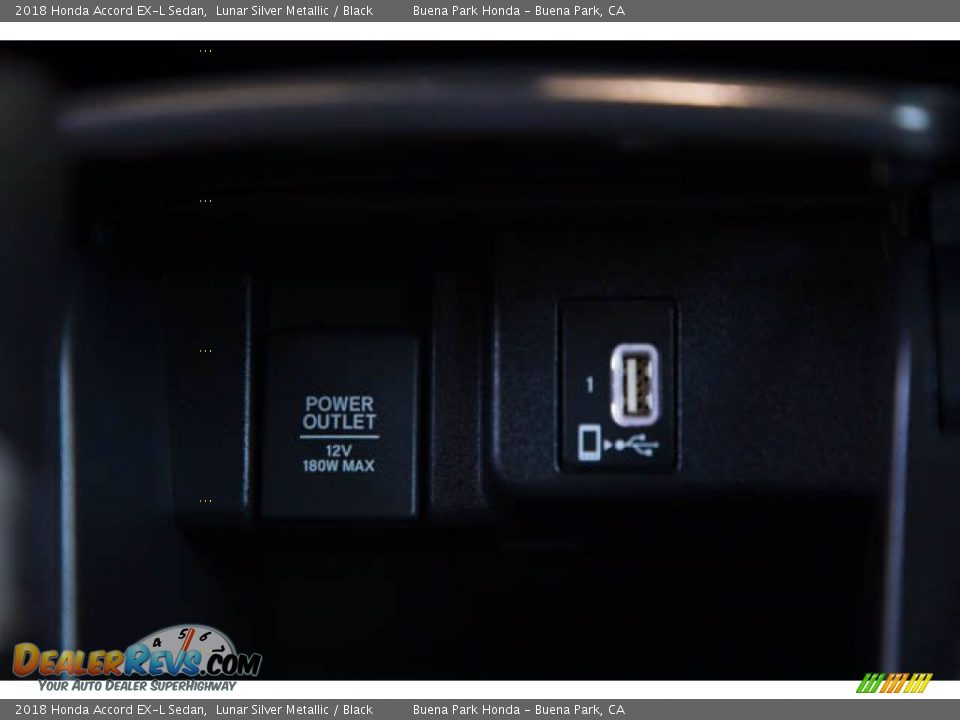 2018 Honda Accord EX-L Sedan Lunar Silver Metallic / Black Photo #17