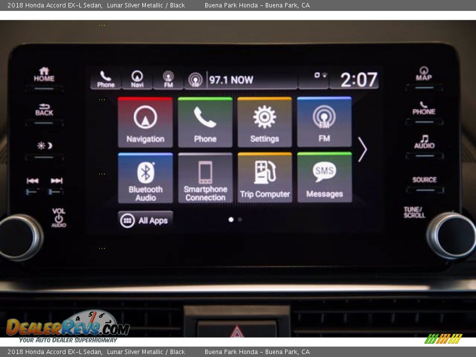 2018 Honda Accord EX-L Sedan Lunar Silver Metallic / Black Photo #26