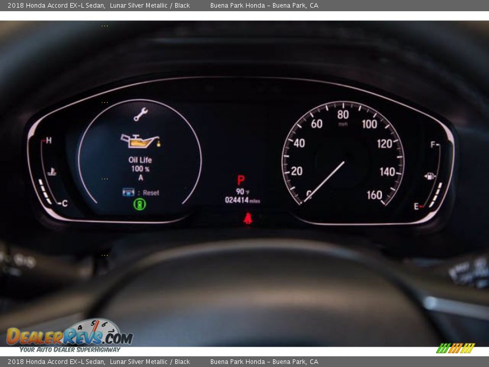 2018 Honda Accord EX-L Sedan Lunar Silver Metallic / Black Photo #29