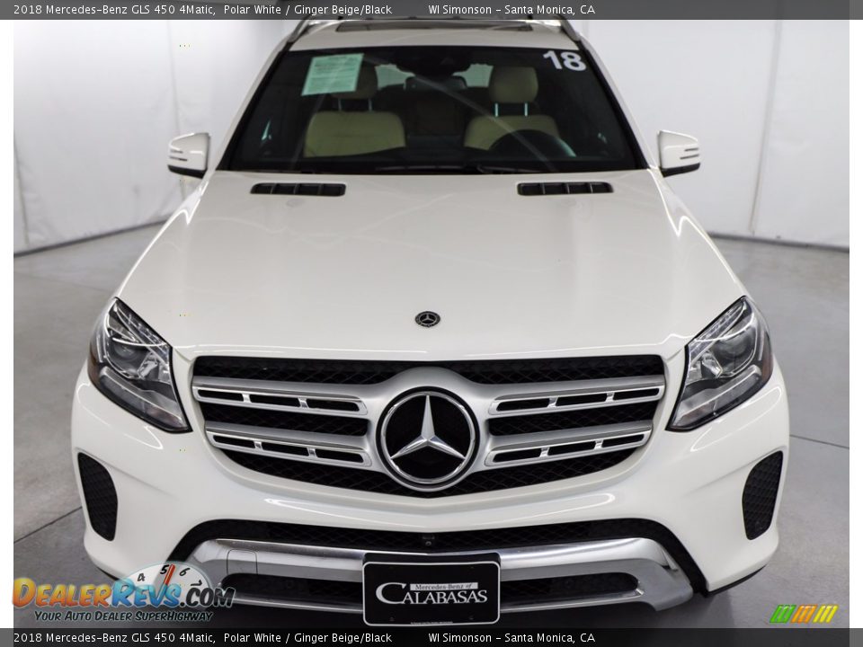 2018 Mercedes-Benz GLS 450 4Matic Polar White / Ginger Beige/Black Photo #16