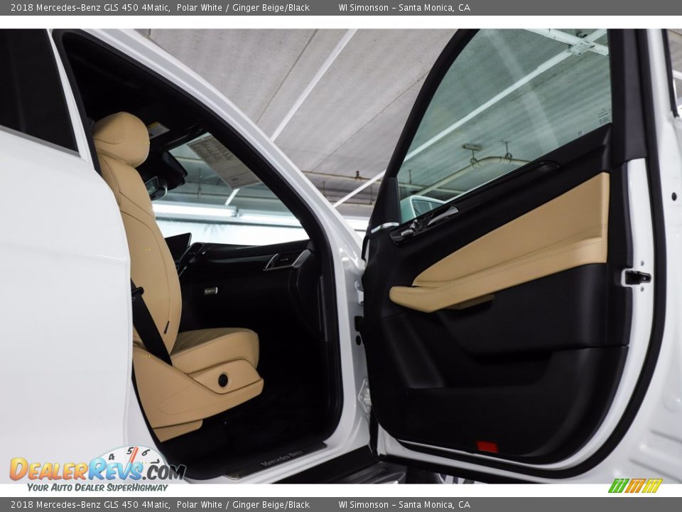 2018 Mercedes-Benz GLS 450 4Matic Polar White / Ginger Beige/Black Photo #32