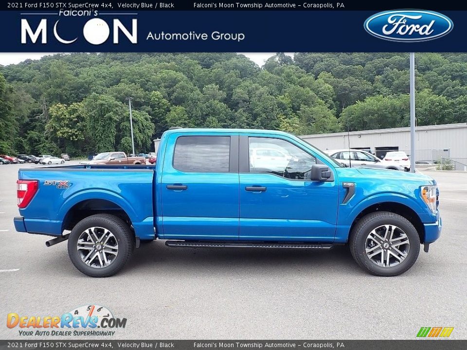 2021 Ford F150 STX SuperCrew 4x4 Velocity Blue / Black Photo #1