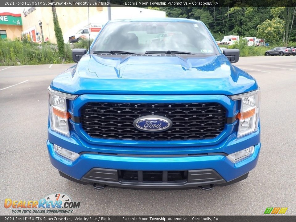 2021 Ford F150 STX SuperCrew 4x4 Velocity Blue / Black Photo #4