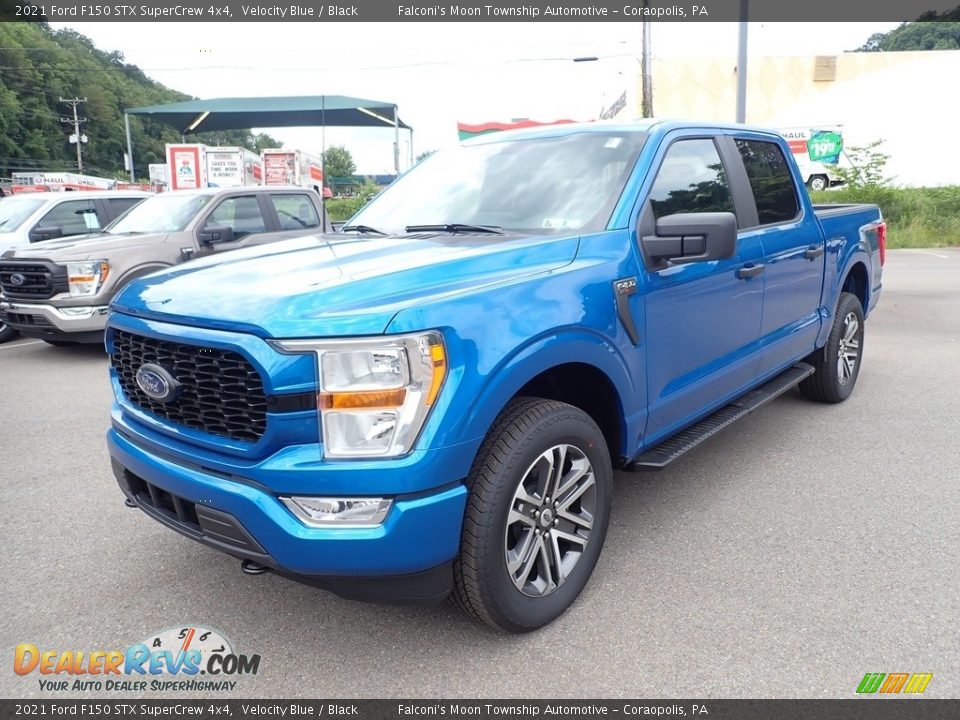 2021 Ford F150 STX SuperCrew 4x4 Velocity Blue / Black Photo #5