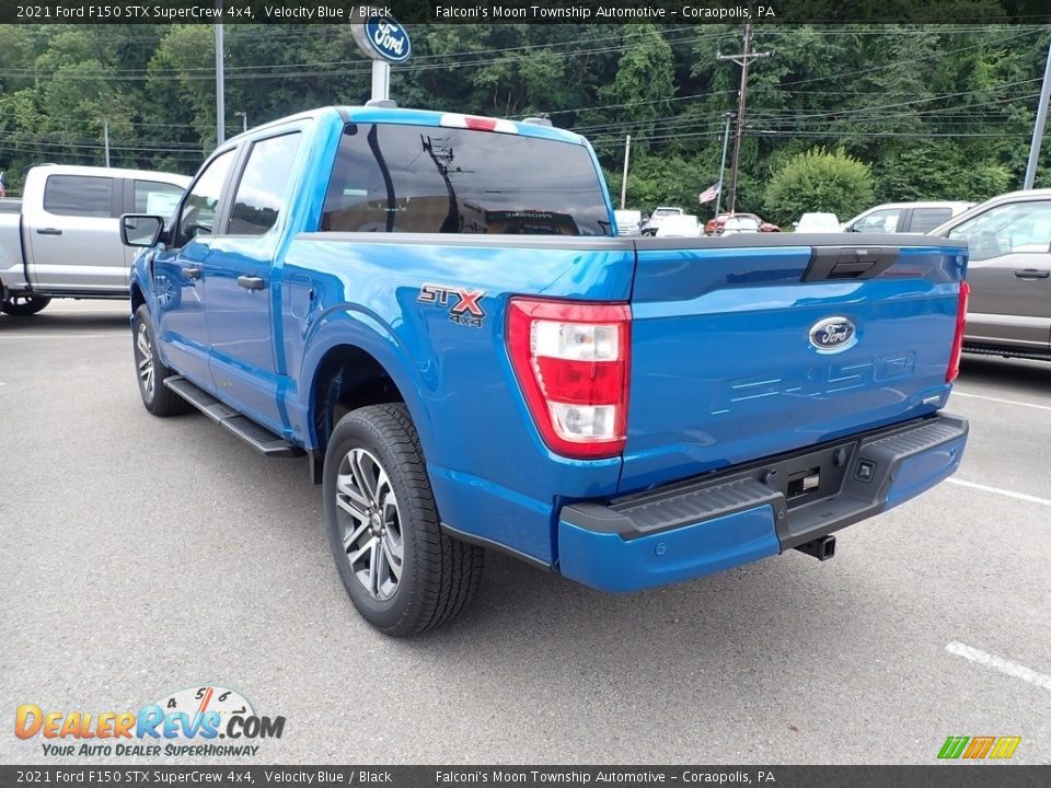 2021 Ford F150 STX SuperCrew 4x4 Velocity Blue / Black Photo #7