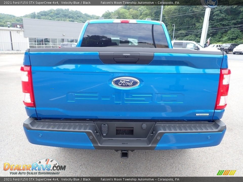 2021 Ford F150 STX SuperCrew 4x4 Velocity Blue / Black Photo #8