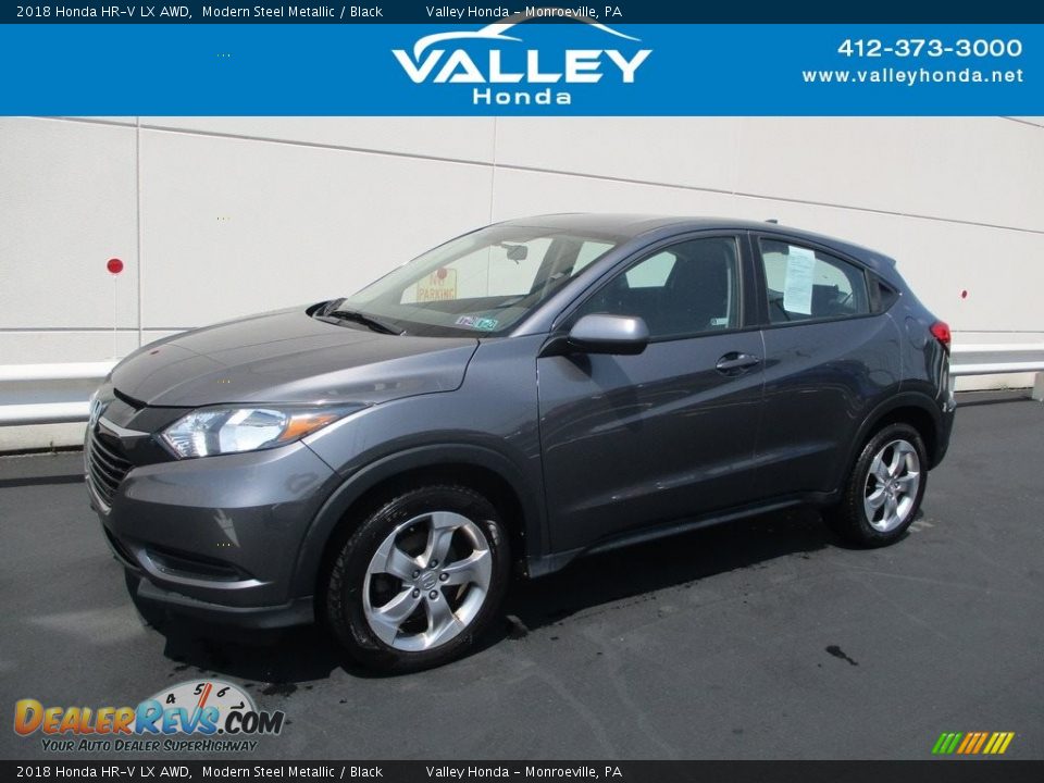 2018 Honda HR-V LX AWD Modern Steel Metallic / Black Photo #1