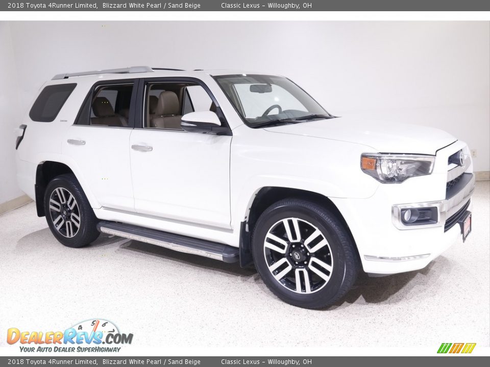 2018 Toyota 4Runner Limited Blizzard White Pearl / Sand Beige Photo #1