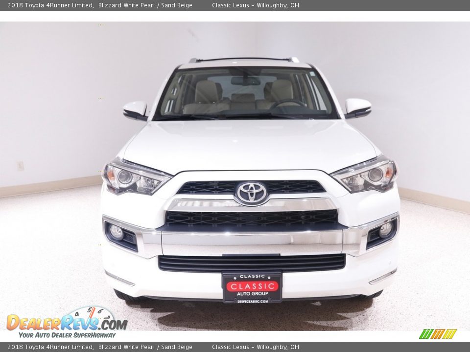 2018 Toyota 4Runner Limited Blizzard White Pearl / Sand Beige Photo #2