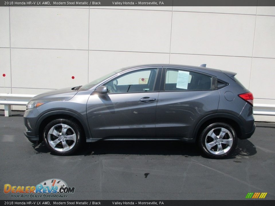 2018 Honda HR-V LX AWD Modern Steel Metallic / Black Photo #2