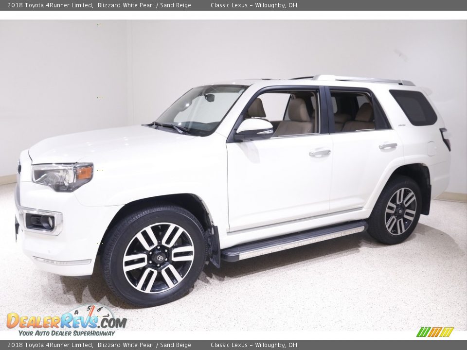 2018 Toyota 4Runner Limited Blizzard White Pearl / Sand Beige Photo #3