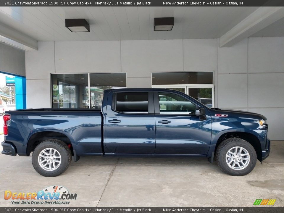 2021 Chevrolet Silverado 1500 RST Crew Cab 4x4 Northsky Blue Metallic / Jet Black Photo #3