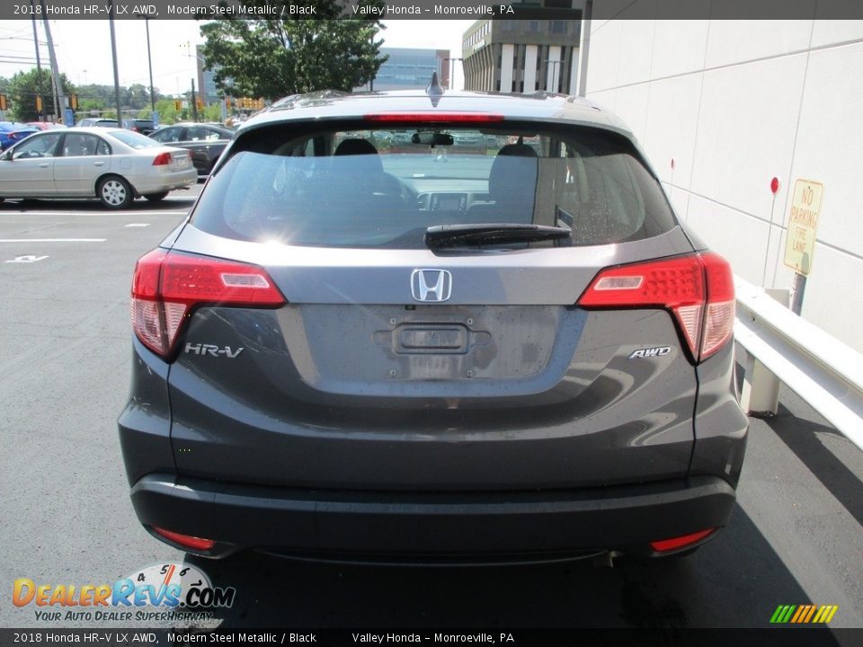 2018 Honda HR-V LX AWD Modern Steel Metallic / Black Photo #4