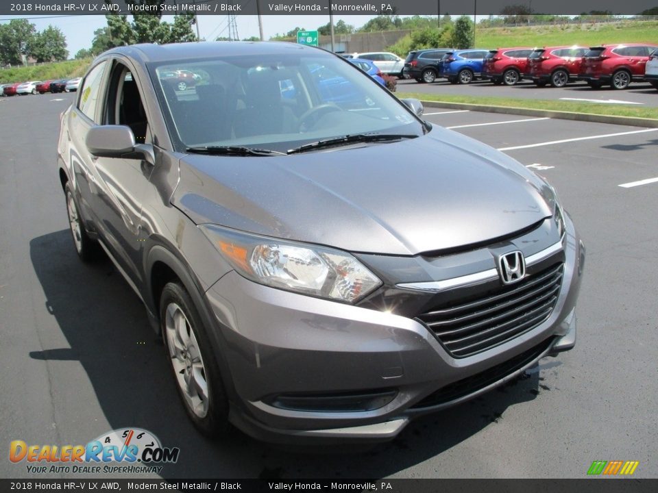 2018 Honda HR-V LX AWD Modern Steel Metallic / Black Photo #7
