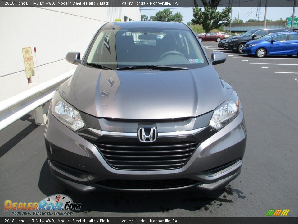 2018 Honda HR-V LX AWD Modern Steel Metallic / Black Photo #8