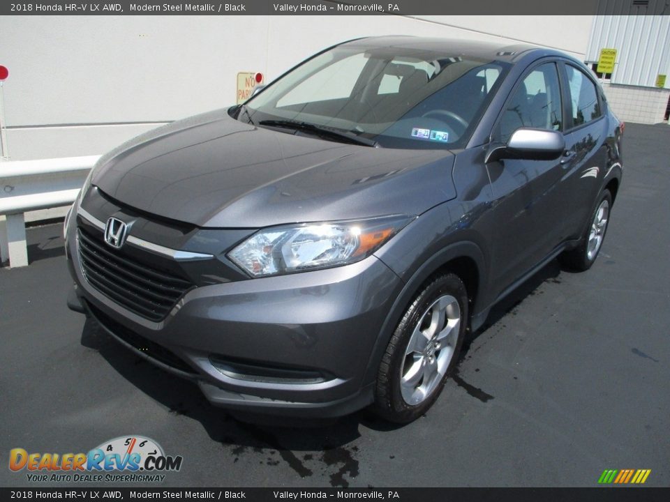 2018 Honda HR-V LX AWD Modern Steel Metallic / Black Photo #9