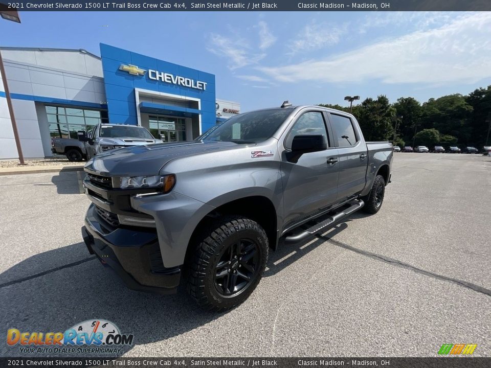 2021 Chevrolet Silverado 1500 LT Trail Boss Crew Cab 4x4 Satin Steel Metallic / Jet Black Photo #1