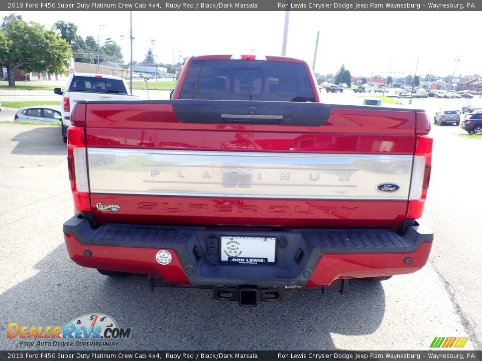 2019 Ford F450 Super Duty Platinum Crew Cab 4x4 Ruby Red / Black/Dark Marsala Photo #4