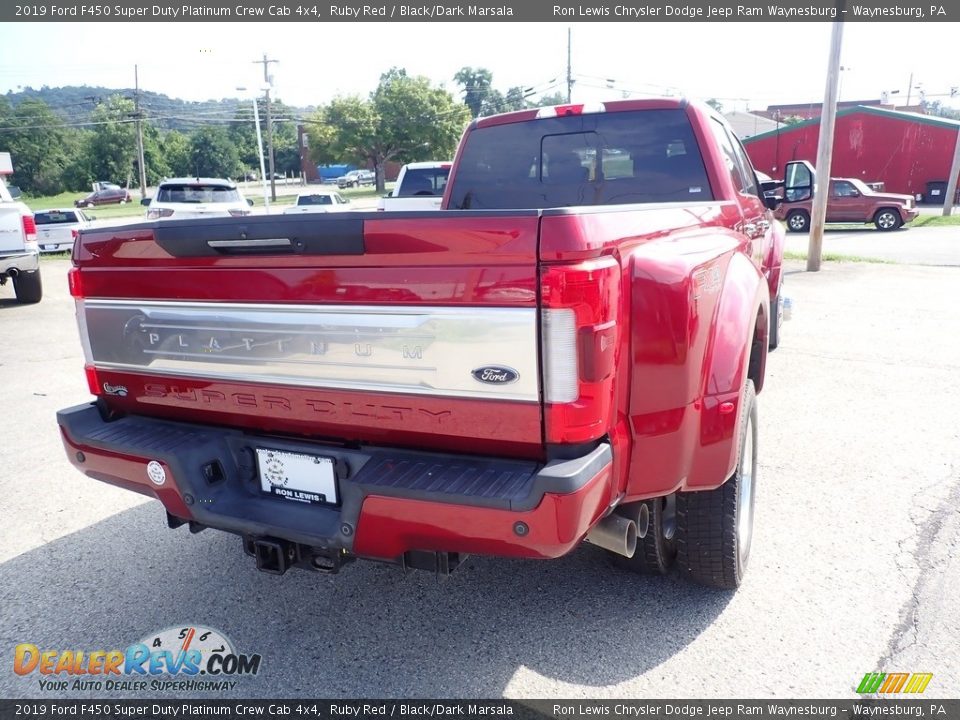 2019 Ford F450 Super Duty Platinum Crew Cab 4x4 Ruby Red / Black/Dark Marsala Photo #5