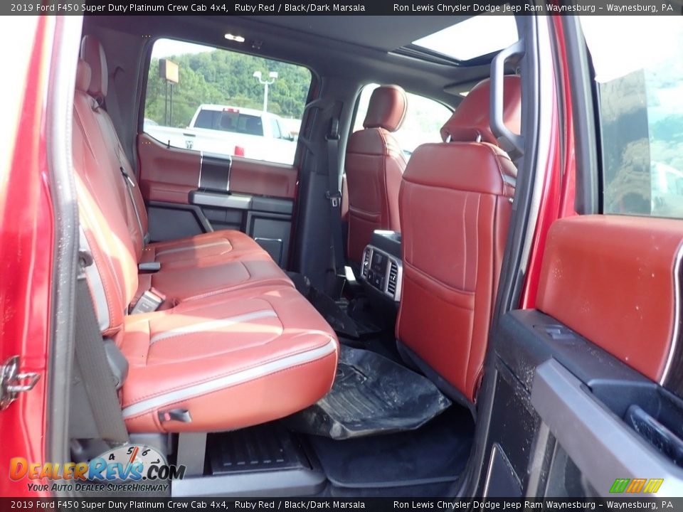 Rear Seat of 2019 Ford F450 Super Duty Platinum Crew Cab 4x4 Photo #12