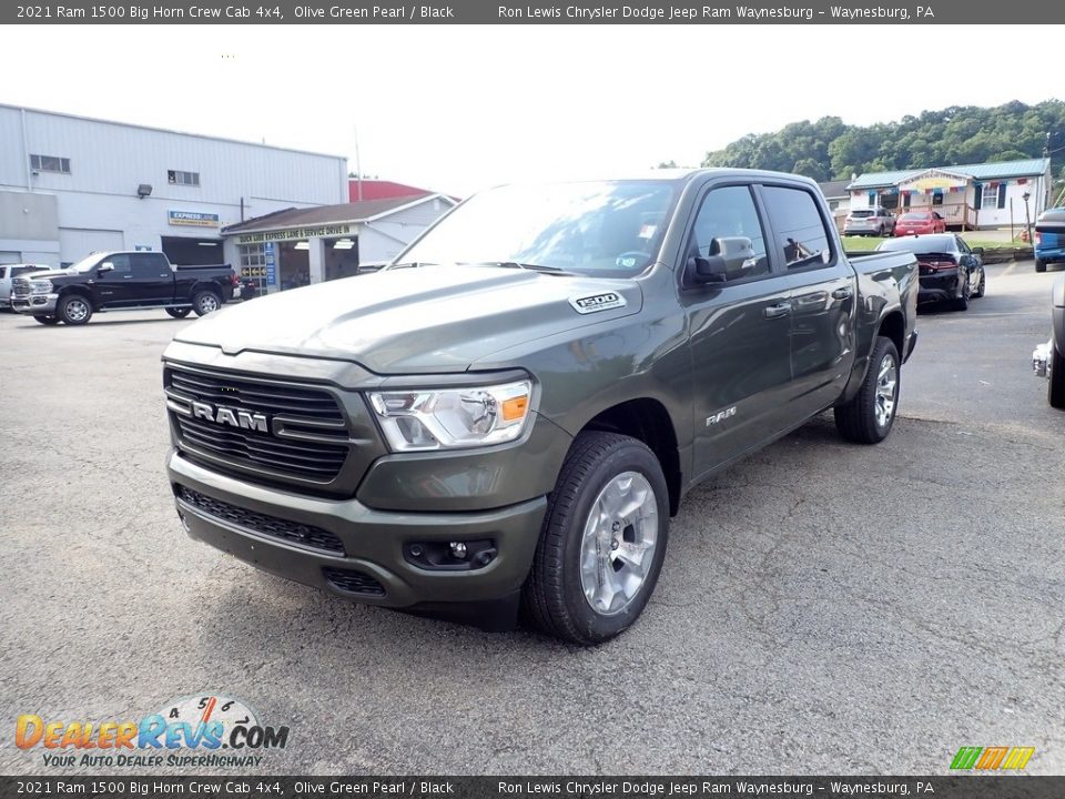 2021 Ram 1500 Big Horn Crew Cab 4x4 Olive Green Pearl / Black Photo #1