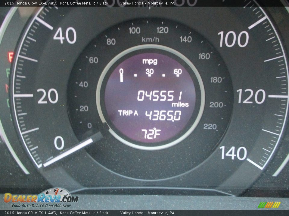 2016 Honda CR-V EX-L AWD Kona Coffee Metallic / Black Photo #19
