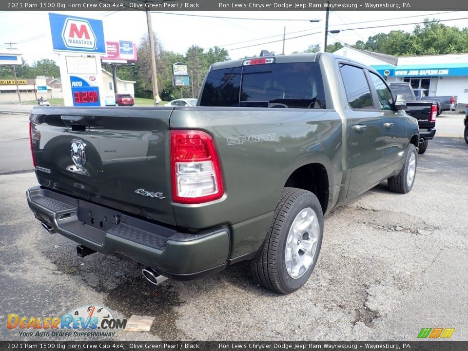 2021 Ram 1500 Big Horn Crew Cab 4x4 Olive Green Pearl / Black Photo #5