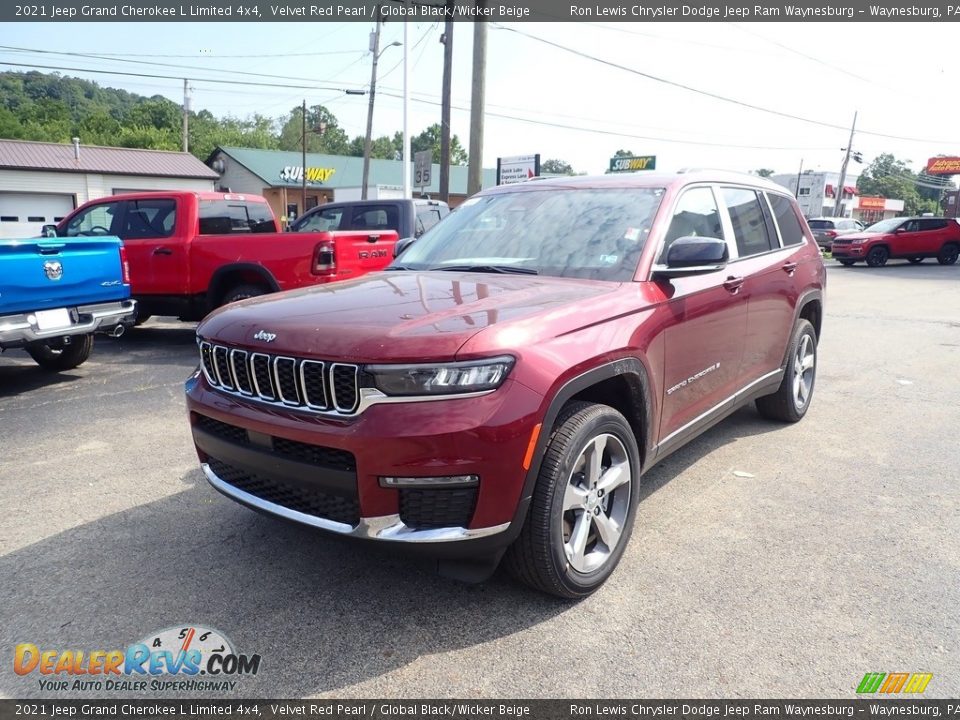2021 Jeep Grand Cherokee L Limited 4x4 Velvet Red Pearl / Global Black/Wicker Beige Photo #1