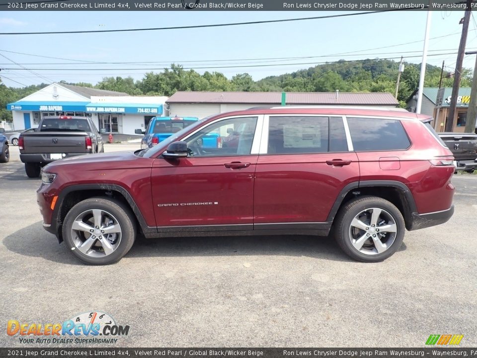 2021 Jeep Grand Cherokee L Limited 4x4 Velvet Red Pearl / Global Black/Wicker Beige Photo #2
