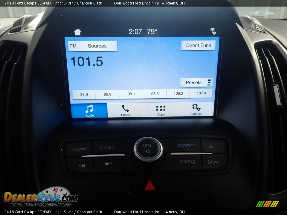 2018 Ford Escape SE 4WD Ingot Silver / Charcoal Black Photo #27