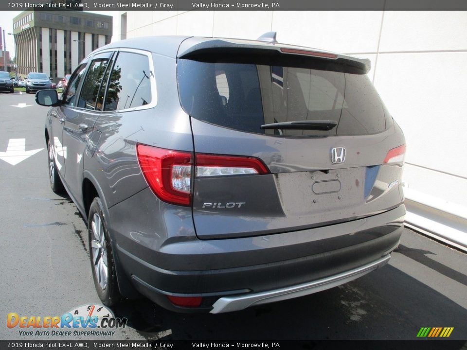 2019 Honda Pilot EX-L AWD Modern Steel Metallic / Gray Photo #3