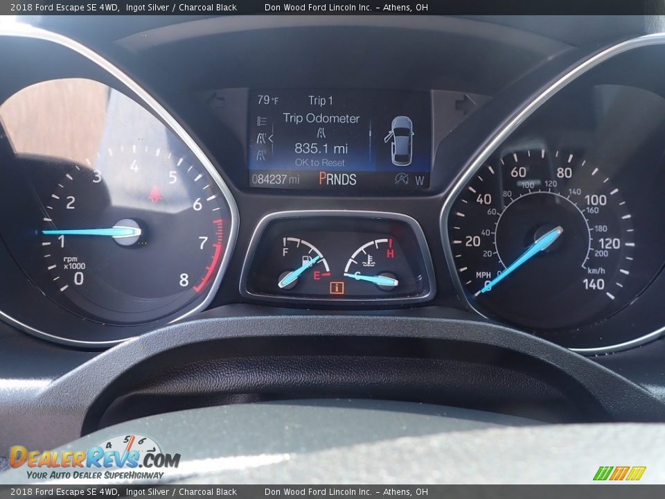 2018 Ford Escape SE 4WD Ingot Silver / Charcoal Black Photo #29