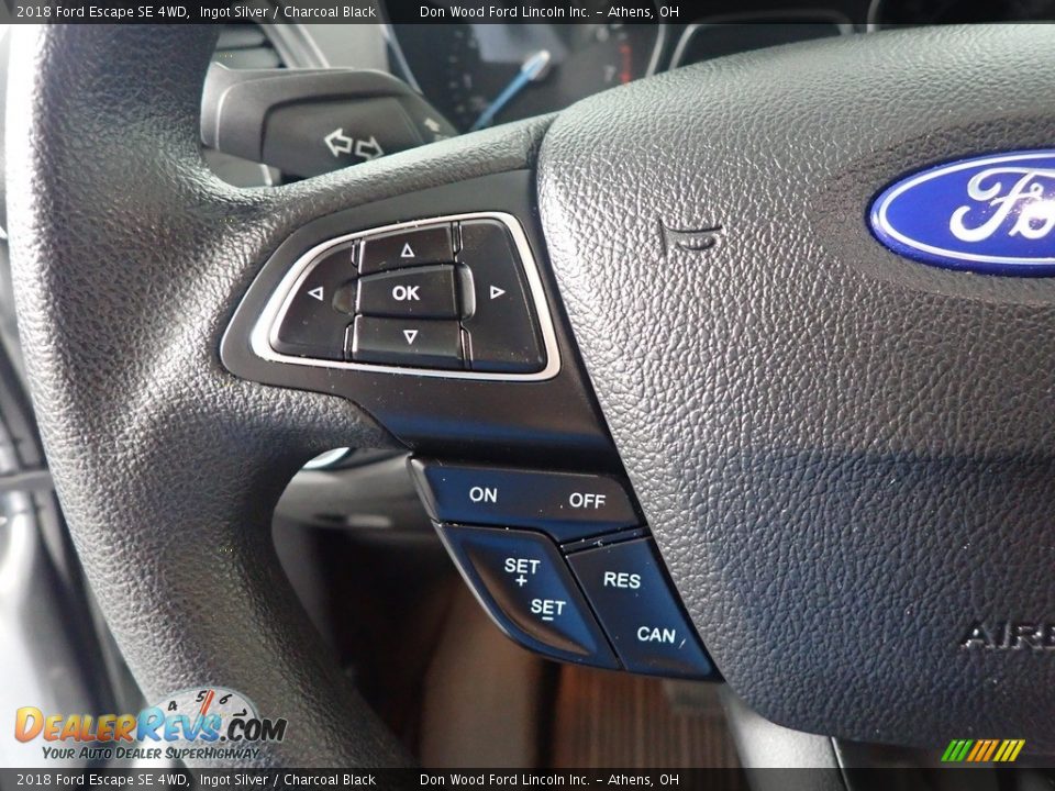 2018 Ford Escape SE 4WD Ingot Silver / Charcoal Black Photo #30