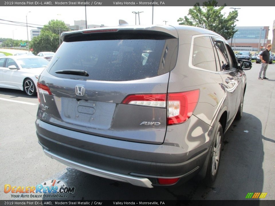 2019 Honda Pilot EX-L AWD Modern Steel Metallic / Gray Photo #5