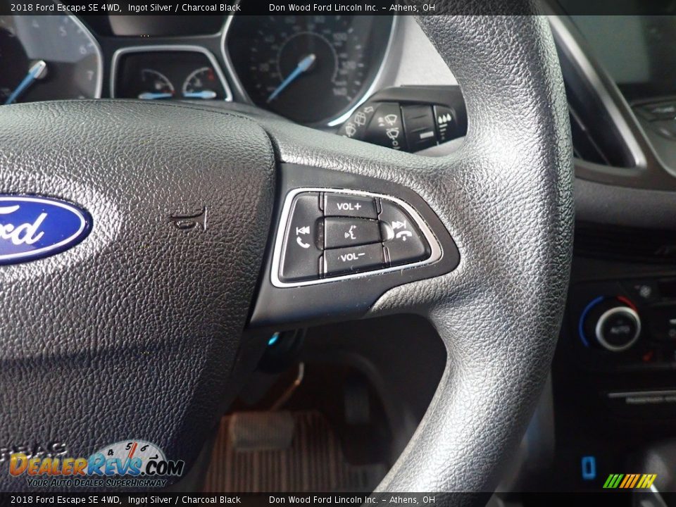 2018 Ford Escape SE 4WD Ingot Silver / Charcoal Black Photo #31