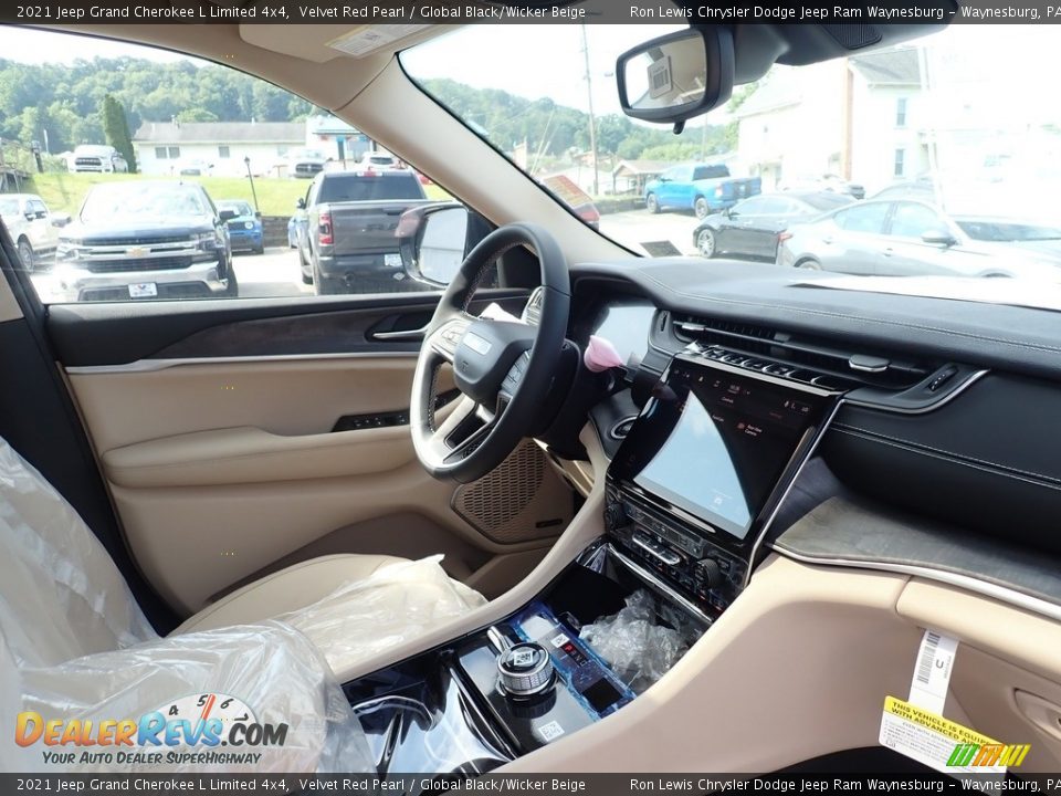 2021 Jeep Grand Cherokee L Limited 4x4 Velvet Red Pearl / Global Black/Wicker Beige Photo #10