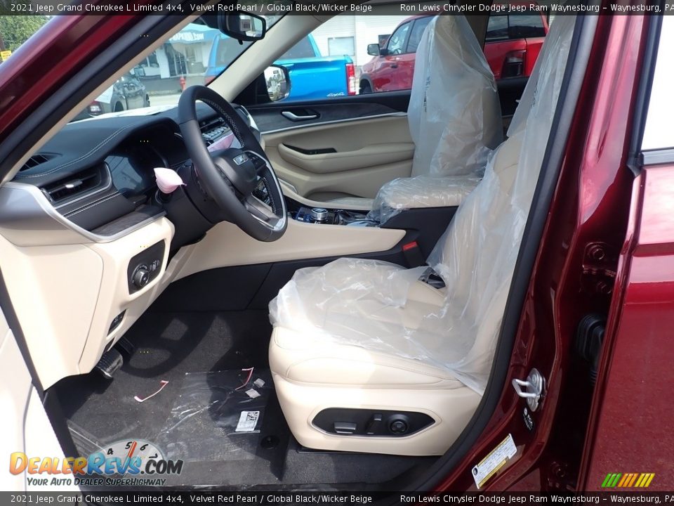 2021 Jeep Grand Cherokee L Limited 4x4 Velvet Red Pearl / Global Black/Wicker Beige Photo #14