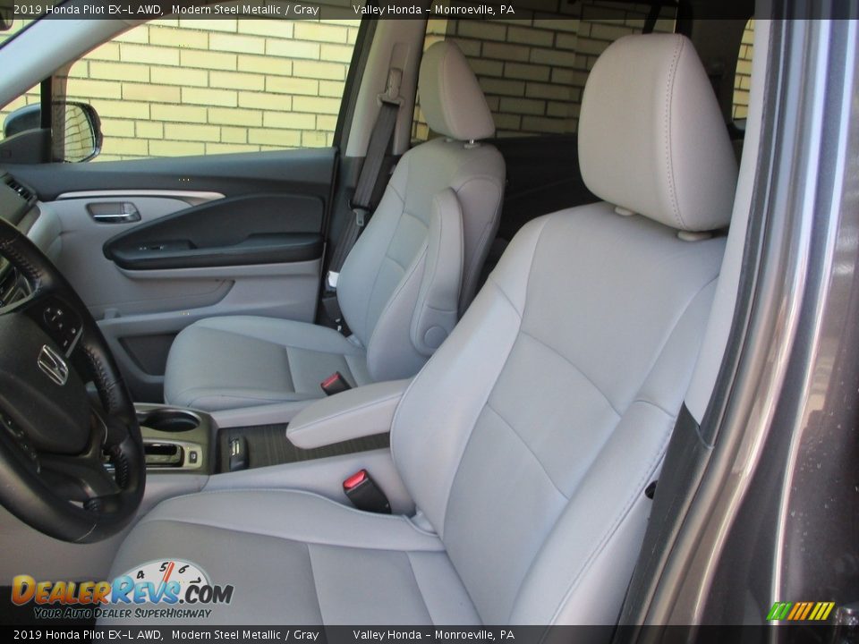 2019 Honda Pilot EX-L AWD Modern Steel Metallic / Gray Photo #11