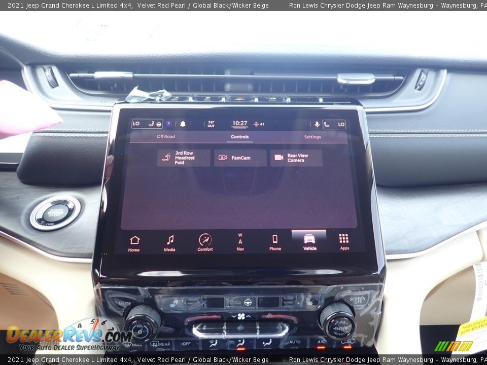 2021 Jeep Grand Cherokee L Limited 4x4 Velvet Red Pearl / Global Black/Wicker Beige Photo #17