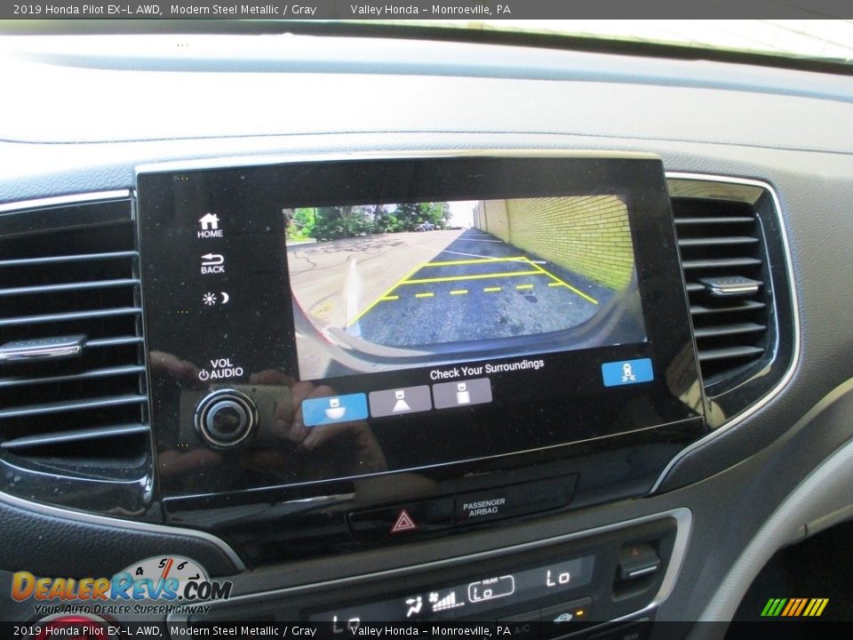2019 Honda Pilot EX-L AWD Modern Steel Metallic / Gray Photo #16
