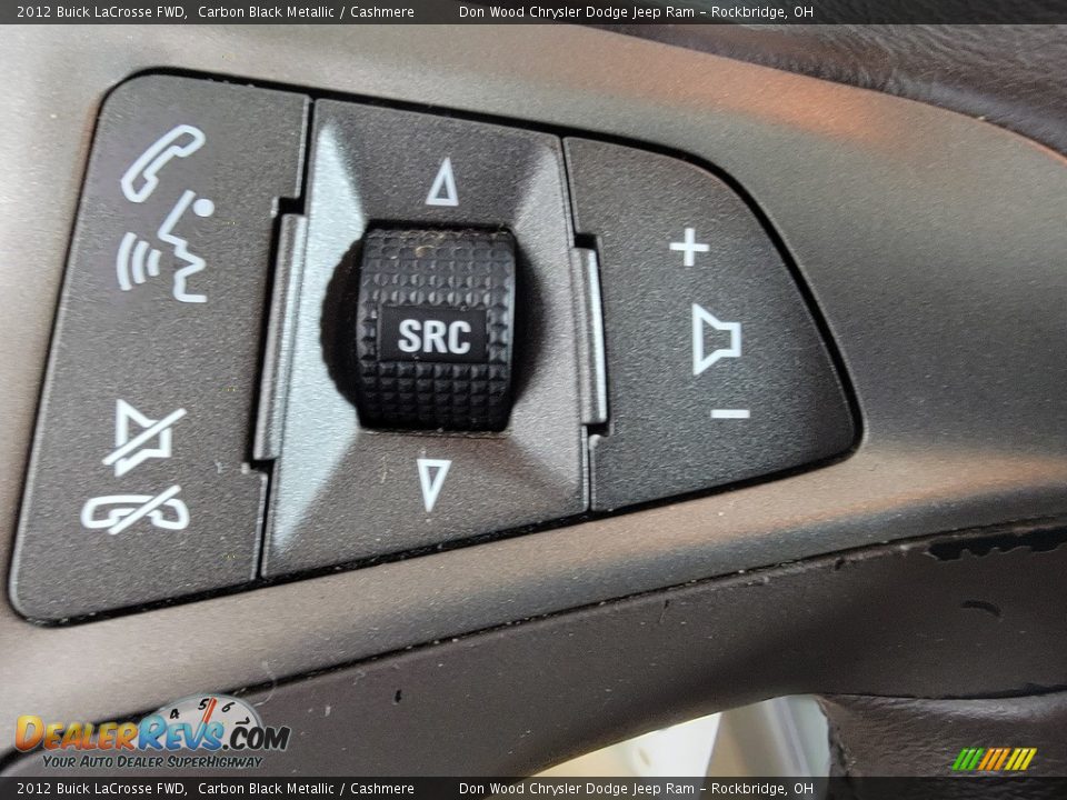 2012 Buick LaCrosse FWD Carbon Black Metallic / Cashmere Photo #22
