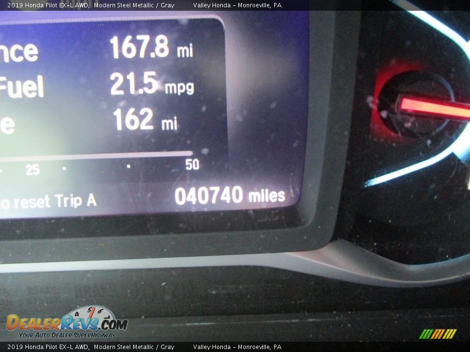 2019 Honda Pilot EX-L AWD Modern Steel Metallic / Gray Photo #20