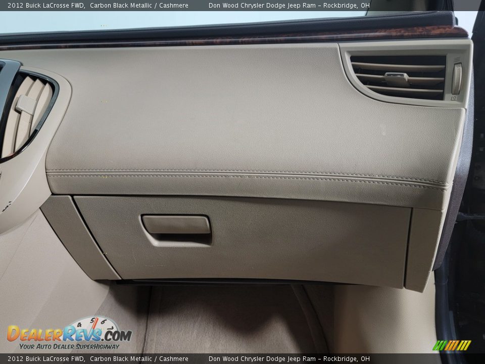 2012 Buick LaCrosse FWD Carbon Black Metallic / Cashmere Photo #36