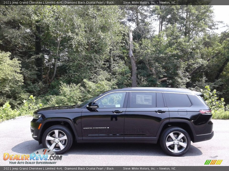 2021 Jeep Grand Cherokee L Limited 4x4 Diamond Black Crystal Pearl / Black Photo #1
