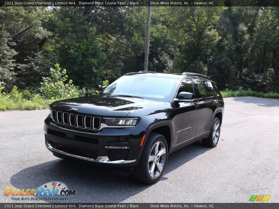 2021 Jeep Grand Cherokee L Limited 4x4 Diamond Black Crystal Pearl / Black Photo #2