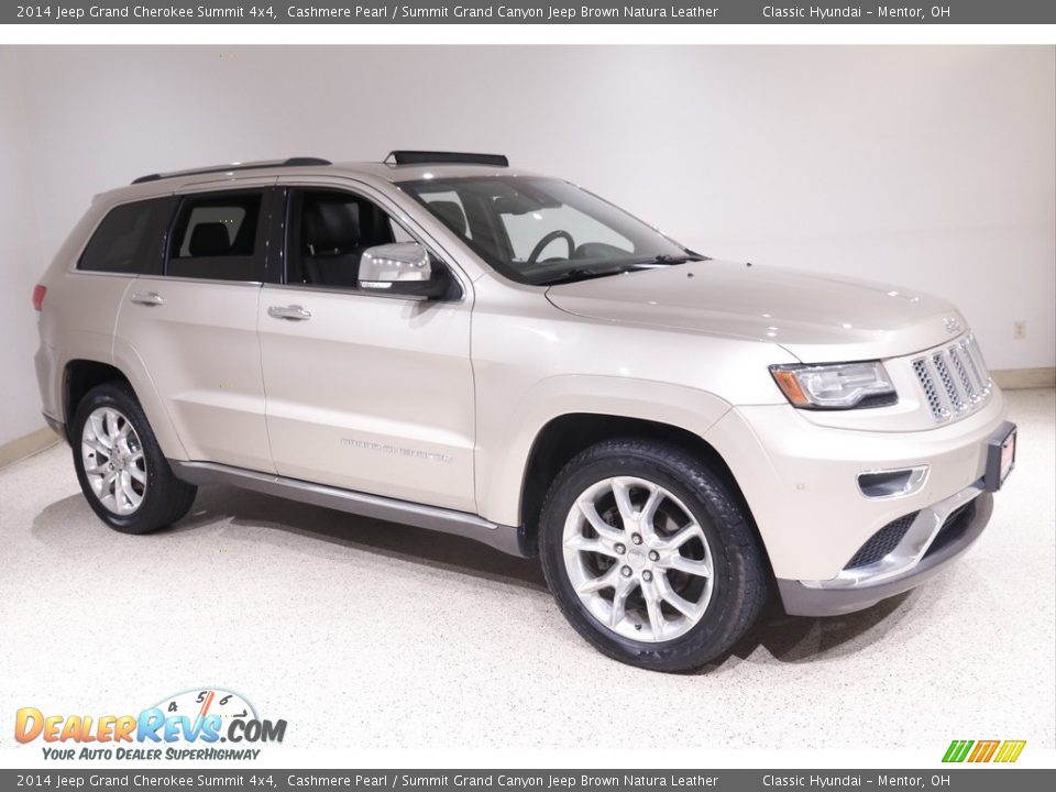 2014 Jeep Grand Cherokee Summit 4x4 Cashmere Pearl / Summit Grand Canyon Jeep Brown Natura Leather Photo #1
