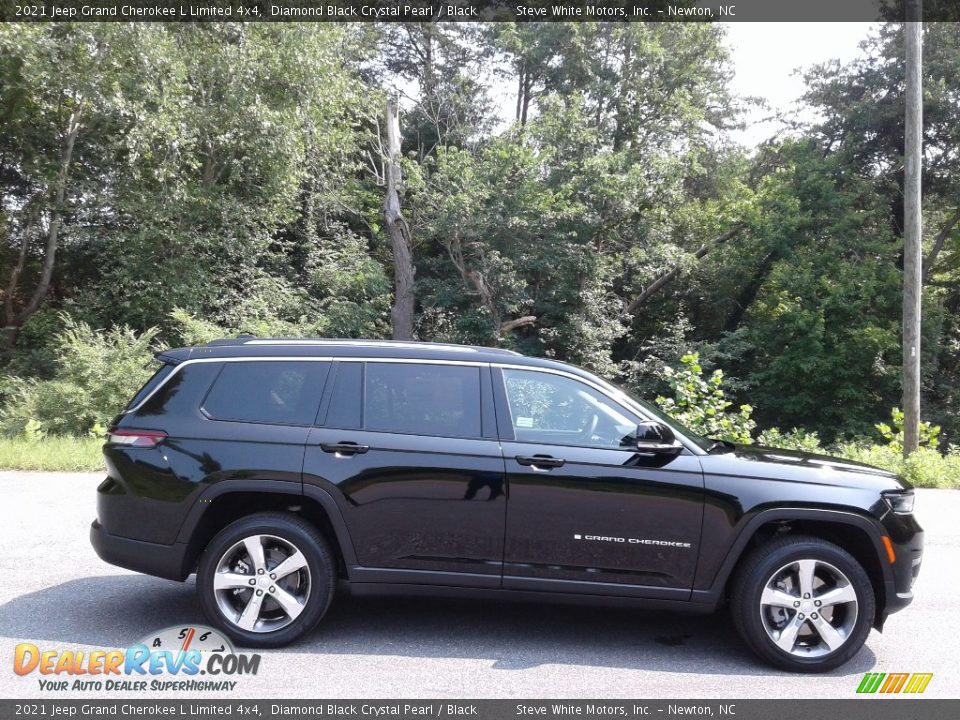 2021 Jeep Grand Cherokee L Limited 4x4 Diamond Black Crystal Pearl / Black Photo #5