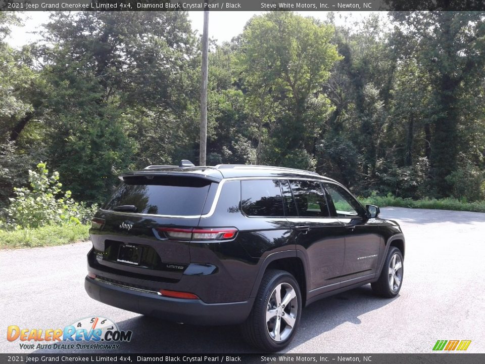2021 Jeep Grand Cherokee L Limited 4x4 Diamond Black Crystal Pearl / Black Photo #6