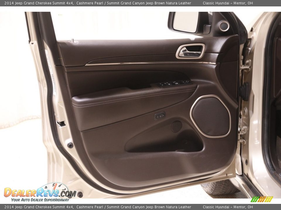 2014 Jeep Grand Cherokee Summit 4x4 Cashmere Pearl / Summit Grand Canyon Jeep Brown Natura Leather Photo #4